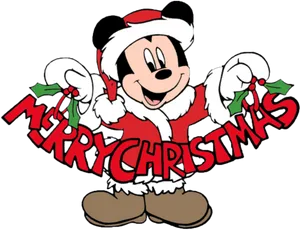 Mickey Mouse Santa Christmas Clip Art PNG Image