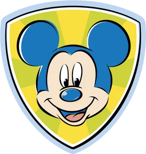 Mickey Mouse Shield Face Graphic PNG Image