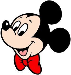 Mickey_ Mouse_ Smiling_ Face_ Vector PNG Image