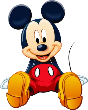 Mickey_ Mouse_ Smiling_ Vector PNG Image