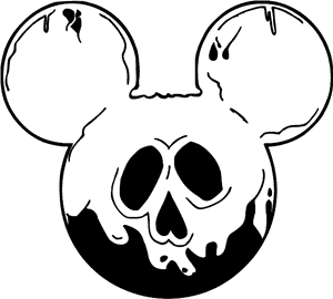 Mickey Skull Graphic PNG image with transparent background