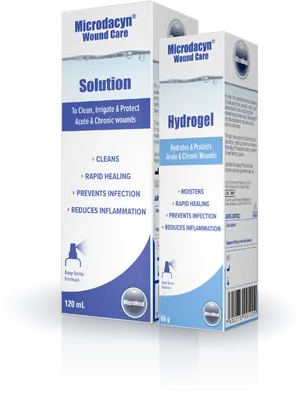 Microdacyn Wound Care Products Packaging PNG Image