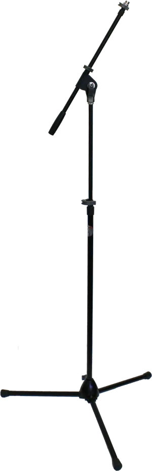 Microphone Stand Isolatedon Black PNG Image