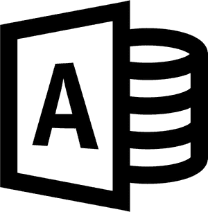 Microsoft Access Icon - Black Microsoft Access Icon, HD Png Download PNG image with transparent background