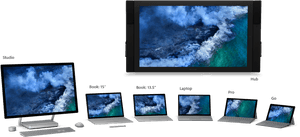 Microsoft Surface Range - Surface Familie, HD Png Download PNG image with transparent background