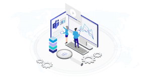 Microsoft Teams Analytics Dashboard Illustration PNG image with transparent background