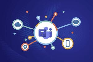 Microsoft Teams Connectivity Illustration PNG image with transparent background