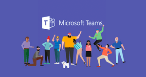 Microsoft Teams Diverse Team Celebration PNG image with transparent background