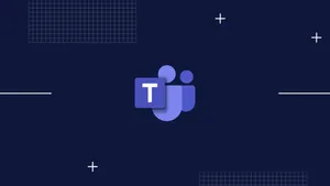 Microsoft Teams Logo Abstract Background PNG Image