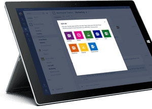 Microsoft Teams - Microsoft Teams On A Tablet, HD Png Download PNG image with transparent background