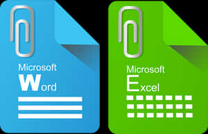 Microsoft Word Excel Icons PNG image with transparent background