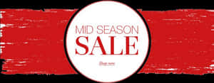 Mid Season Sale Banner PNG with transparent background