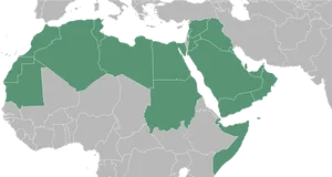 Middle Eastern Region Map PNG Image