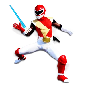 Mighty Red Ranger In Action Png 06292024 PNG Image