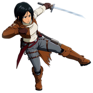 Mikasa Ackerman Action Pose PNG 06242024 PNG image with transparent background