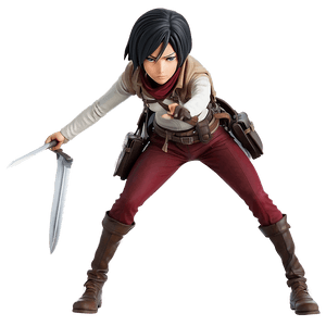 Mikasa Ackerman Action Pose PNG qql2 PNG