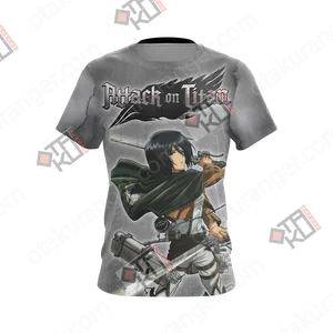 Mikasa Ackerman Attackon Titan T Shirt Design PNG Image