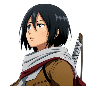 Mikasa Ackerman Close-Up PNG 18 PNG image with transparent background