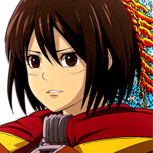 Mikasa Ackerman Close-Up PNG irt43 PNG image with transparent background