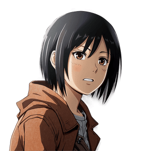 Mikasa Ackerman Farewell Scene PNG gfs43 PNG
