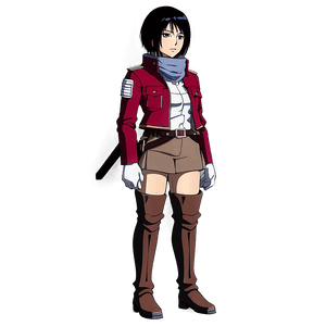 Mikasa Ackerman Full Body PNG 60 PNG image with transparent background
