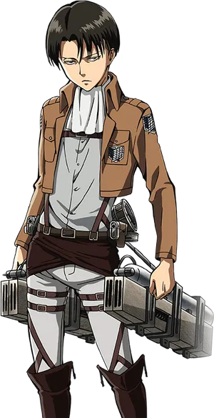 Mikasa Ackerman Scout Regiment Uniform PNG Image