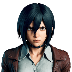 Mikasa Ackerman Serious Look PNG 06242024 PNG