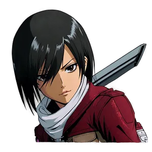 Mikasa Ackerman Serious Look Png Jtq PNG Image