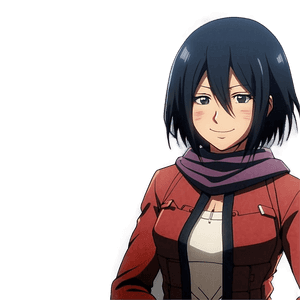 Mikasa Ackerman Smiling PNG afd PNG image with transparent background
