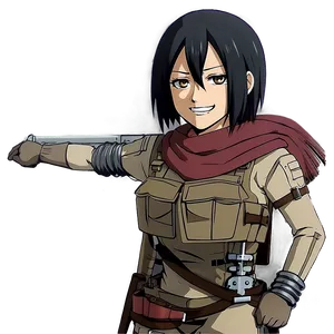 Mikasa Ackerman Smiling Png Gsj PNG Image