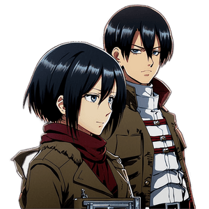 Mikasa and Levi Ackerman PNG yyd43 PNG image with transparent background