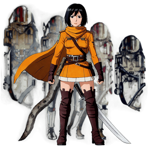 Mikasa Season 4 Outfit PNG pbg53 PNG image with transparent background