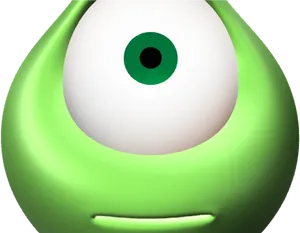 Mike Wazowski Close Up PNG Image