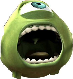 Mike Wazowski Finger Bite , Png Download - Monster Inc Mike Wazowski Meme, Transparent Png PNG with transparent background