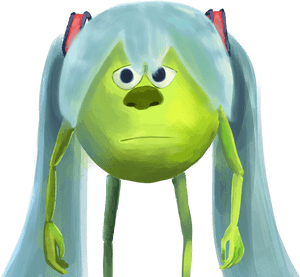 Miku And Mike Wazowski, HD Png Download PNG image with transparent background