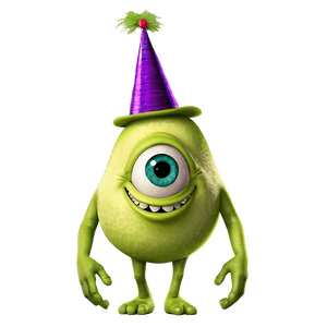 Mike Wazowski with Party Hat PNG 05232024 PNG image with transparent background