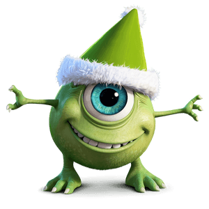 Mike Wazowski with Party Hat PNG eyn30 PNG image with transparent background