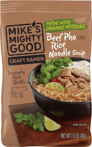 Beef - Mike's Mighty Good Vegetarian Vegetable Ramen Cup 1.7oz PNG
