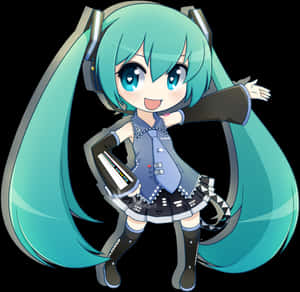 Miku Chibi Png - Chibi Hatsune Miku Png, Transparent Png PNG with transparent background