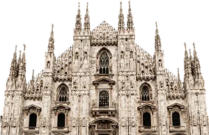 Milan Cathedral Duomo Di Milano Facade PNG Image