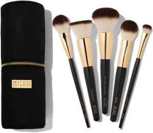 Milani Makeup Brush Setwith Case PNG Image