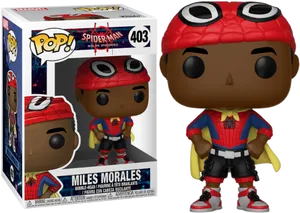 Miles Morales Funko Pop Figure PNG Image