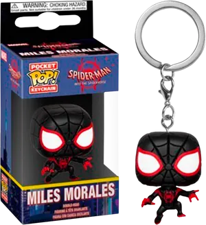 Miles Morales Spiderman Keychain PNG Image