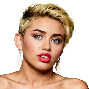 Miley Cyrus Makeup Look Png Hxu PNG Image