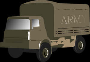 Military_ Cargo_ Truck_ Vector PNG with transparent background
