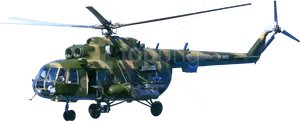 Military Helicopterin Flight PNG Image