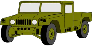 Military Jeep Illustration PNG Image