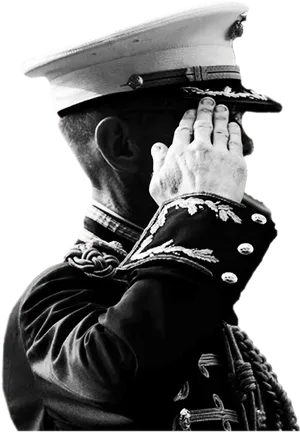 Military Officer Saluting PNG Image