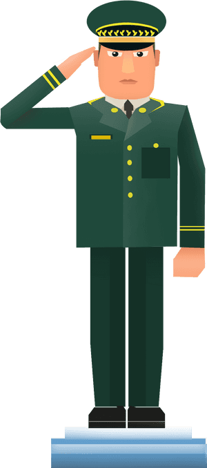 Hand Painted Military Liberation Army Salute Png And - Salute PNG image with transparent background