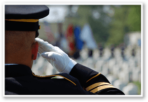 Soldier Saluting In A Cemetery - Memorial Day Marine Salute, HD Png Download PNG image with transparent background